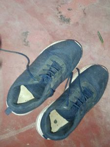 Navy Blue Mesh Sneakers