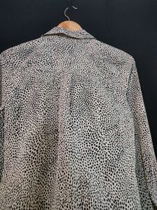 Polyester black animal printed Top(Women)