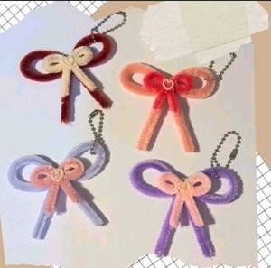 Pipe Cleaner Bow Keychain