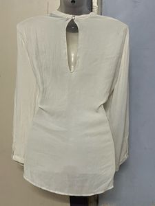 Zara Branded White Elegant Top