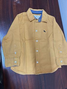 Kids Mustard Button-Down Shirt