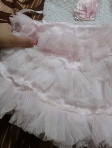 baby pink colour frock