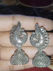 Peacock Jhumka Earrings