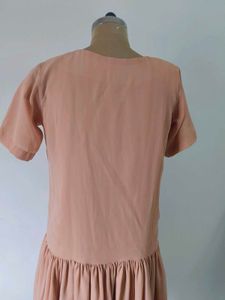 Vintage Salmon Dropped Waist Dress
