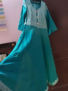 Elegant Green Flared Gown