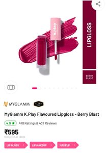 My Glamm K.Play Flavoured Lipgloss (Berry Blast)🍇