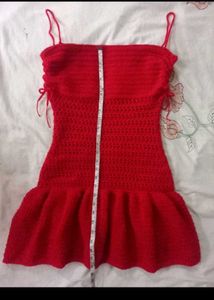 Red Crochet dress