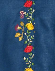 Floral Navy Blue Kurta Set