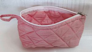 Quilted &amp; Denim Zipper Pouch Set – Stylish &amp; Funct