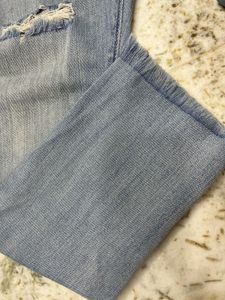 Ripped Hem Jeans
