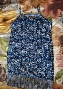 Blue &amp; White Printed Sundress