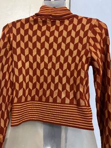 Pintrest Patterned Turtleneck Sweater
