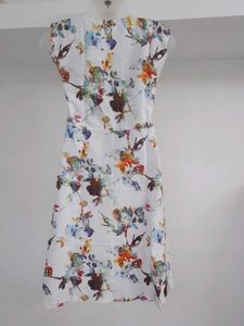 Floral Print Sleeveless Frock