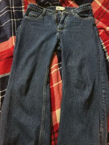 Dark Blue Flared Denim