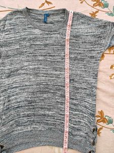 Stylish Grey Knit Sweater