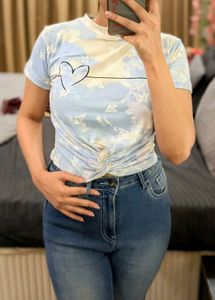 Sky Blue Knotted Top