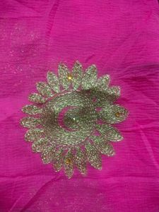 Cotton Suit Material Blue And Pink Contrast