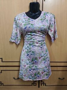 Floral Print Flared Dress