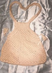 Beige Knitted Breeze Bag