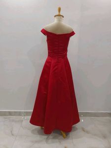 Elegant Red Off-Shoulder Dress