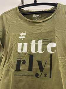 Olive Graphic Print Tee