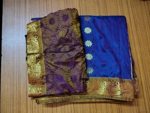 Navy Blue Silk Saree