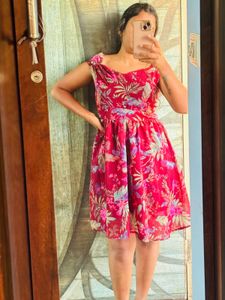 Red Floral Dress 👗