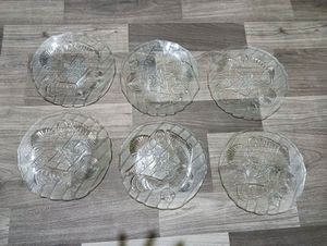 Set Of 6 Glass Plates