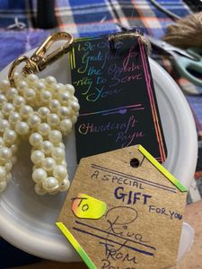 Pearl Initial Keychain