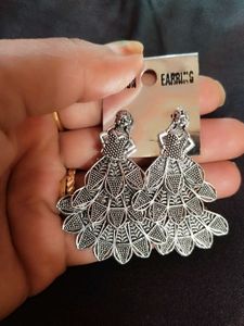 Silver Tone Dress Earrings
