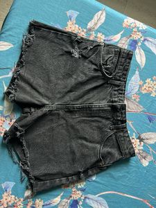 Zara High Waist Denim Shorts