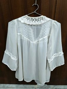 Lace Trim Blouse
