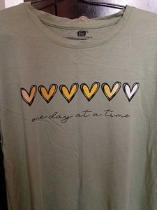 Cute Olive Green Graphic Tee