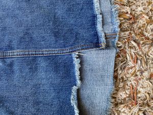 Zara Asymmetric Denim Skirt