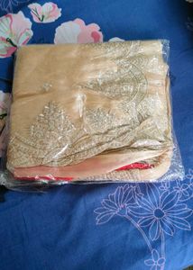 Brand New Sequins Soft Silk Saree (Unstitched BP)