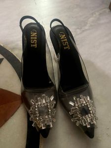 J.SING Embellished Clear Heels