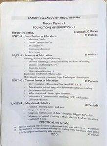 Foundations of Education - II