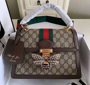 Gucci Bee Queen Top Handle Shoulder Bag