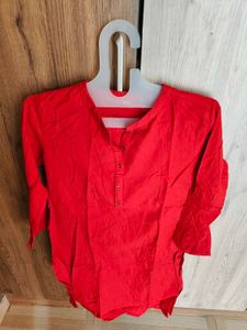 W Red Kurti for Women