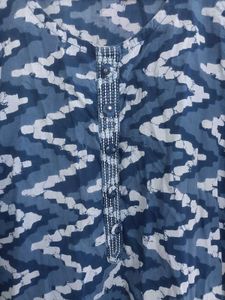 Stylish Blue Printed Kurta