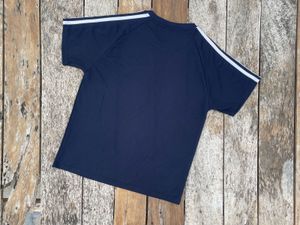 Korean Navy Blue Striped T-Shirt