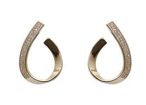 Sparkly Gold Hoop Earrings