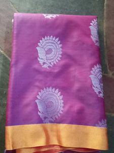 Elegant Purple Silk Saree