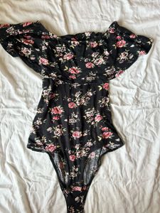 Vintage Floral Off Shoulder Bodysuit
