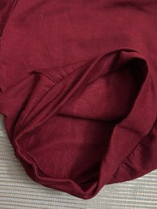 Burgundy Striped Hoodie