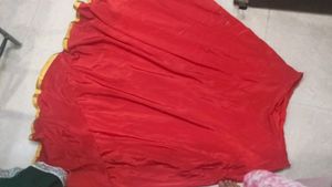red lehnga kurti