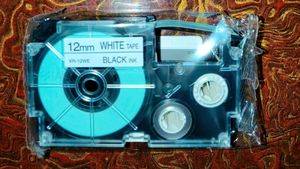 Casio XR-12WE1 Label Printer Tape
