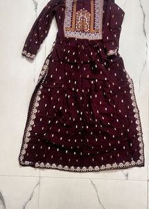 Elegant purple printed Kurta