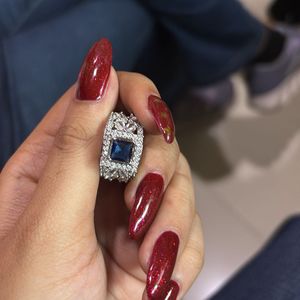 PRICE DROP Blue Rhinestone Fancy Ring