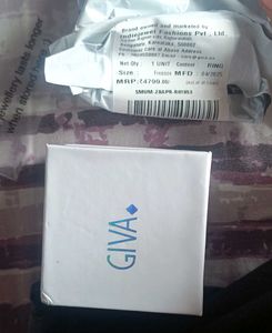 Giva 925 Real Silver Dual Majestic Ring